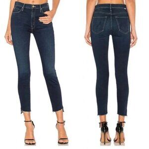 Mother Stunner Zip Ankle Fray Hem Jeans in A Trip Down Memory Lane Sz 25